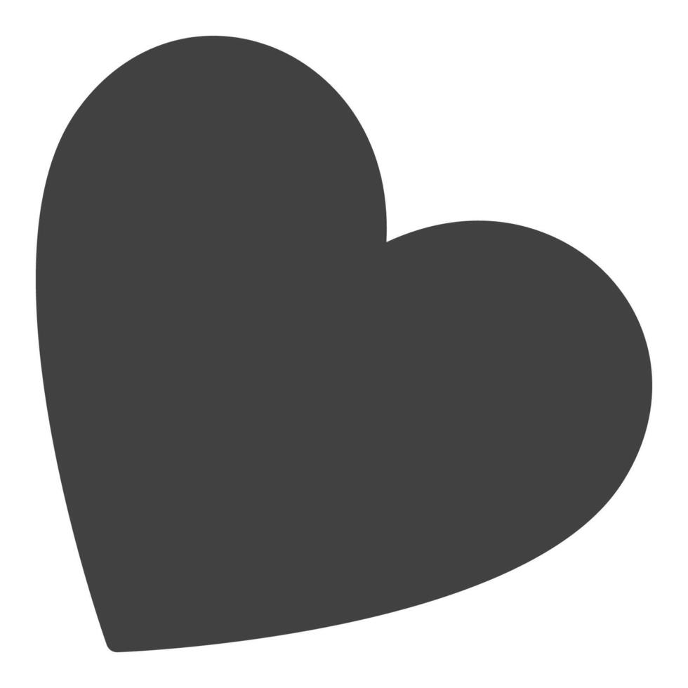 Minimal Heart icon - love simple cool sign vector