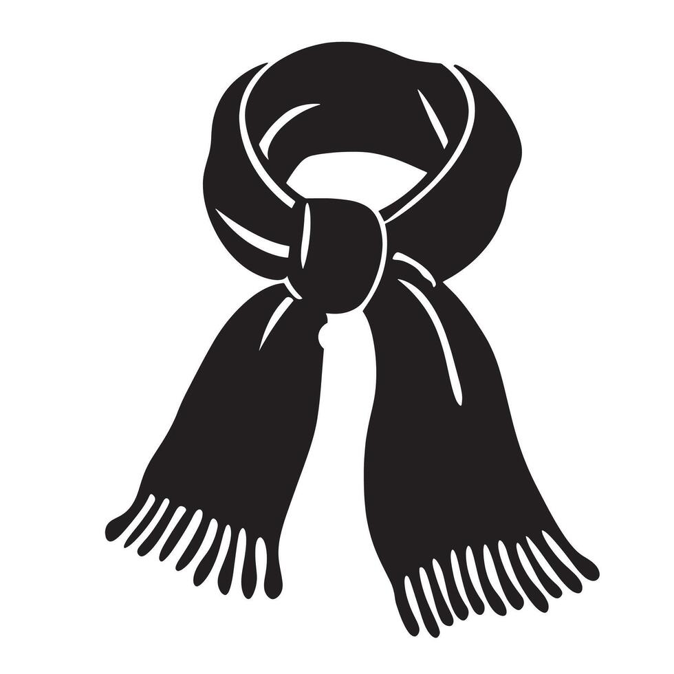 Scarf icon black illustration vector