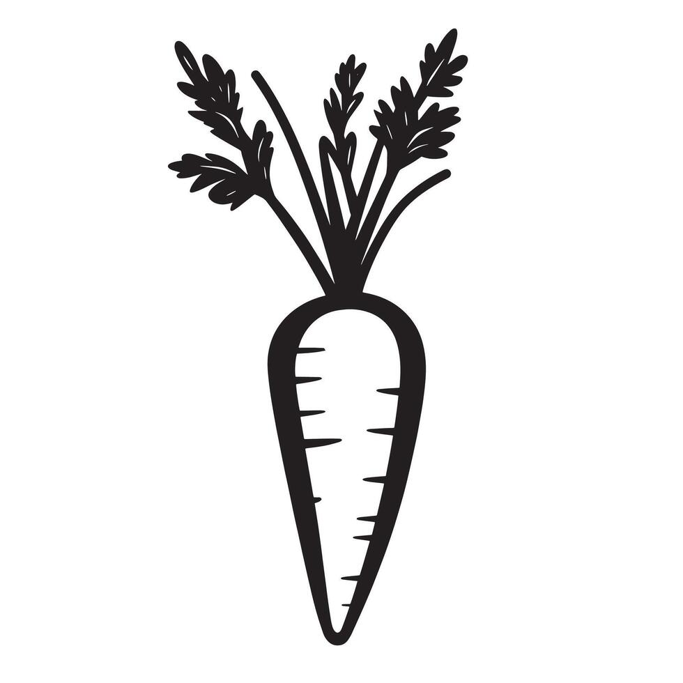 Carrot icon black illustration vector