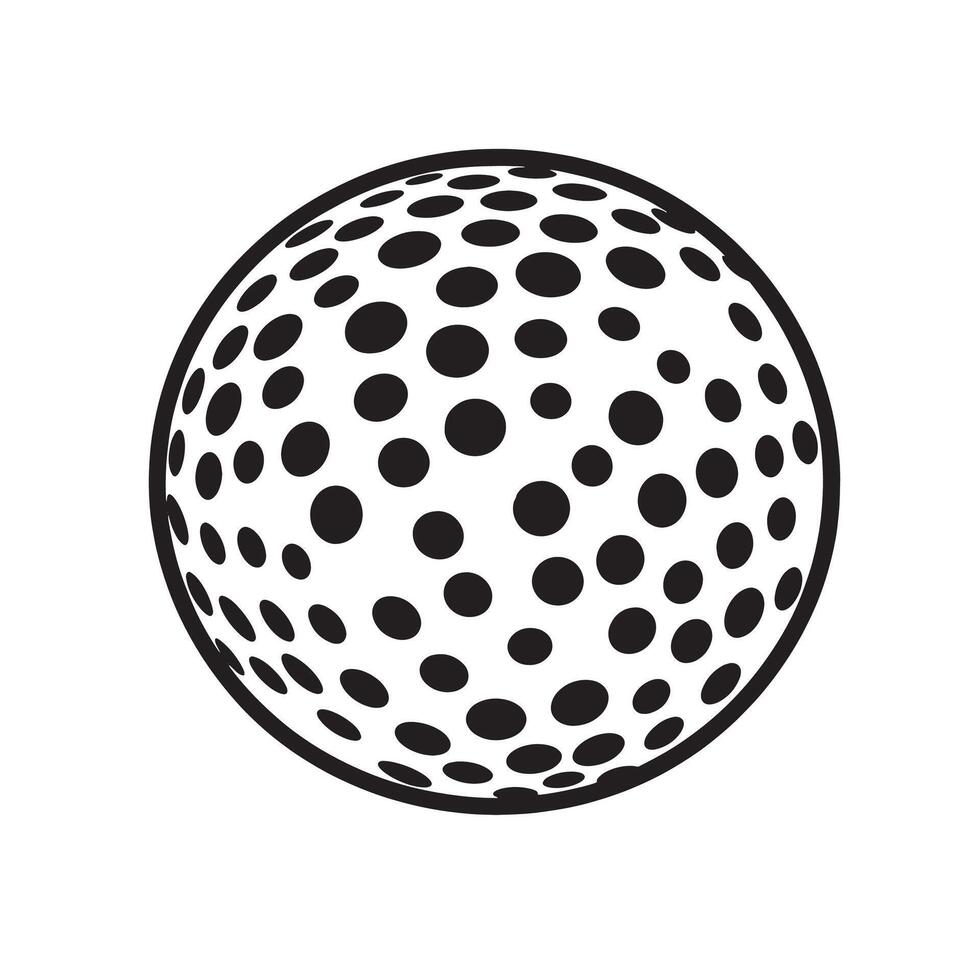 Golf ball icon black illustration vector