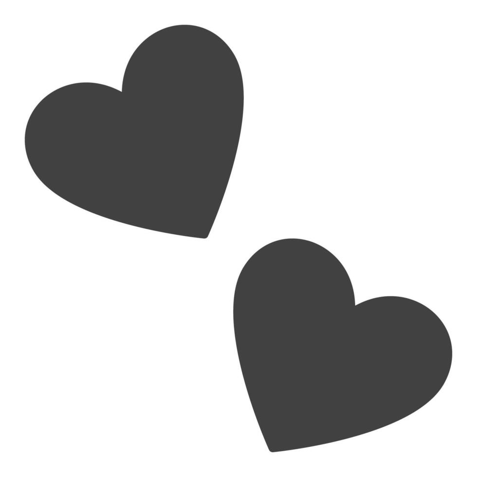 Romantic Hearts icon design for love and relationship vector