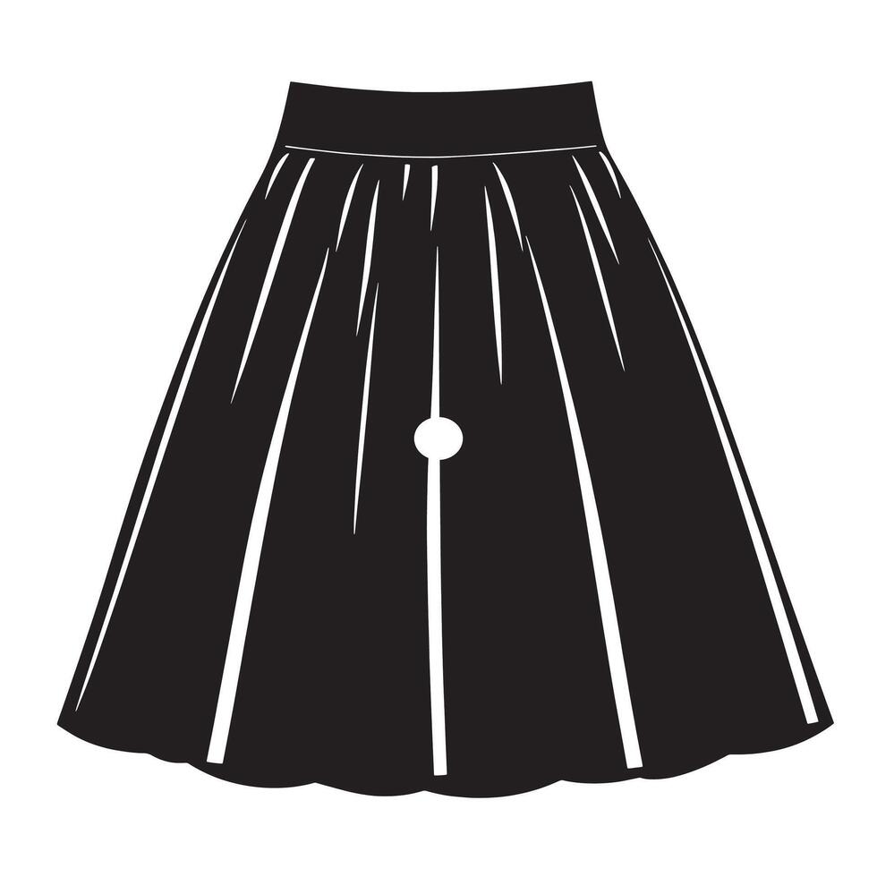 Skirt cloth icon black illustration vector