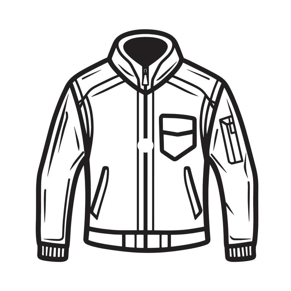 Jacket icon black illustration vector
