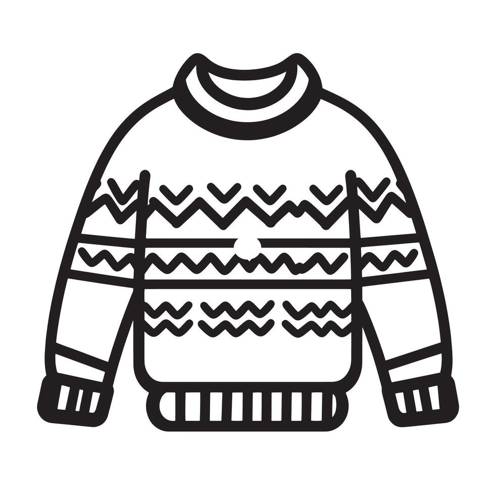 Sweater icon black illustration vector