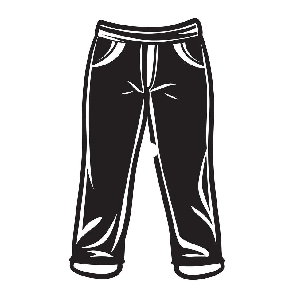 Pants icon black illustration vector