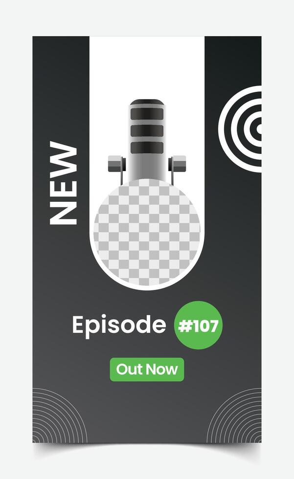 Podcast Social Media Story Template vector