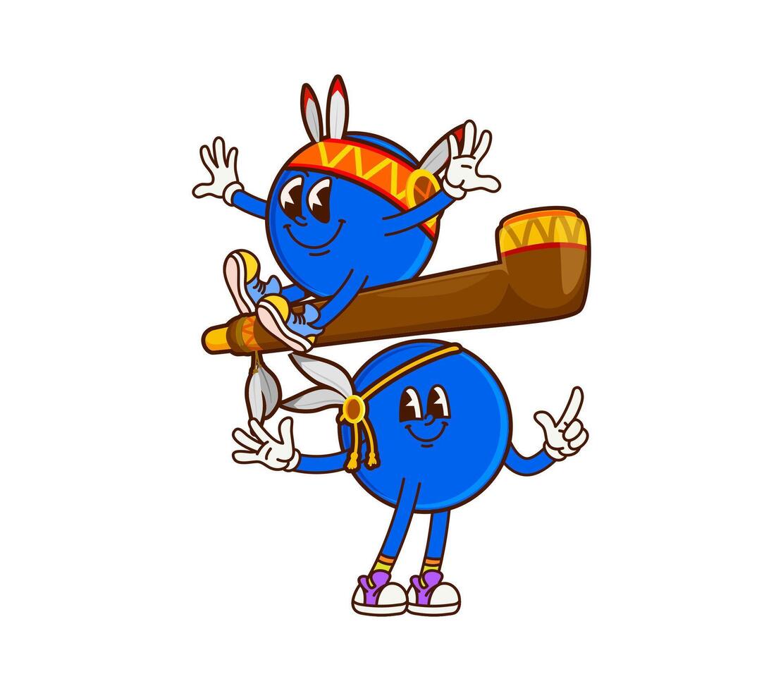Groovy math division sign Indian chief character vector