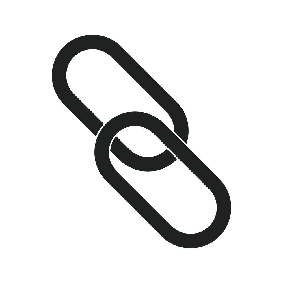 Interlinked Chain Icon Connected Link Symbol vector