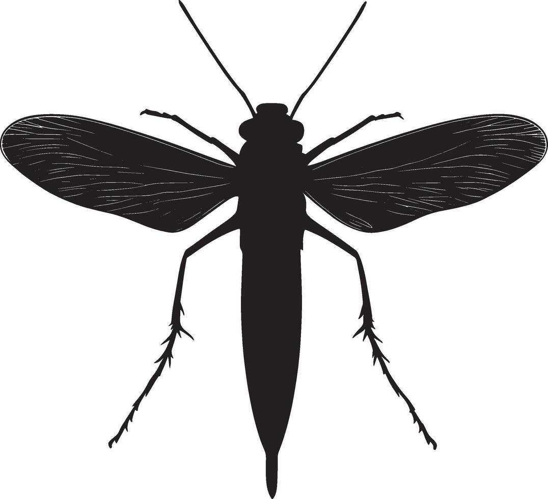 Antlion simple silhouette black illustration vector