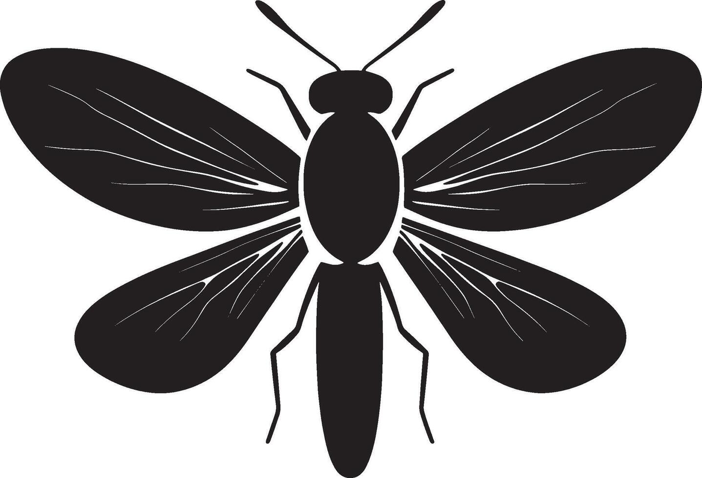 Firefly insect outline in black design vector