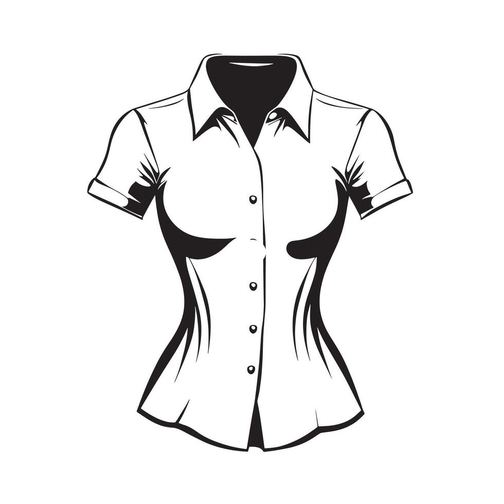 Blouse icon black illustration vector