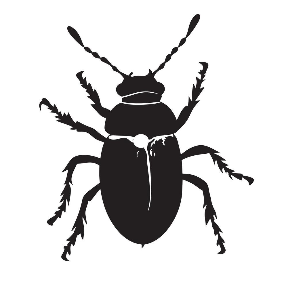 Weevil simple silhouette black illustration vector