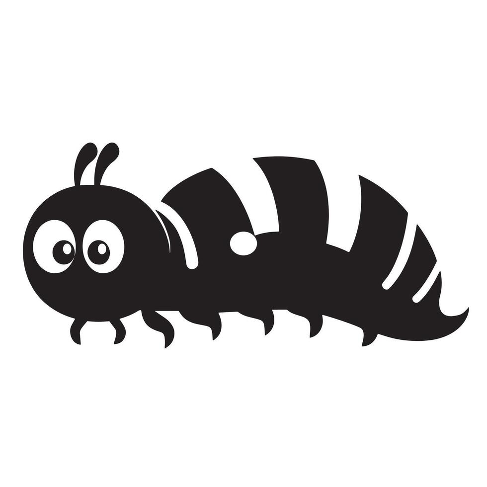 Caterpillar icon black illustration vector