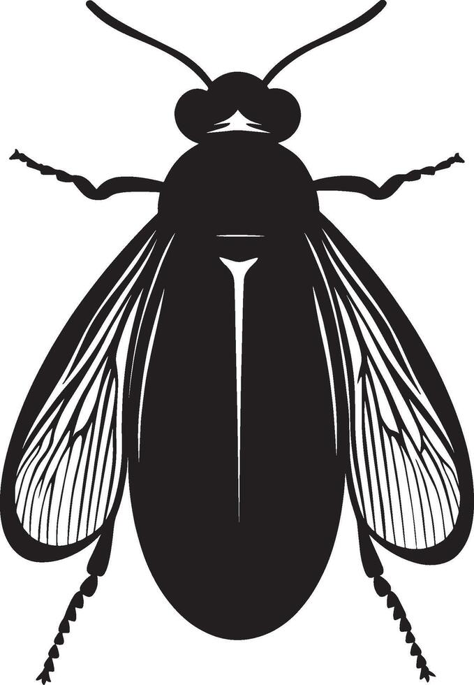 Simple firefly insect icon in black style vector