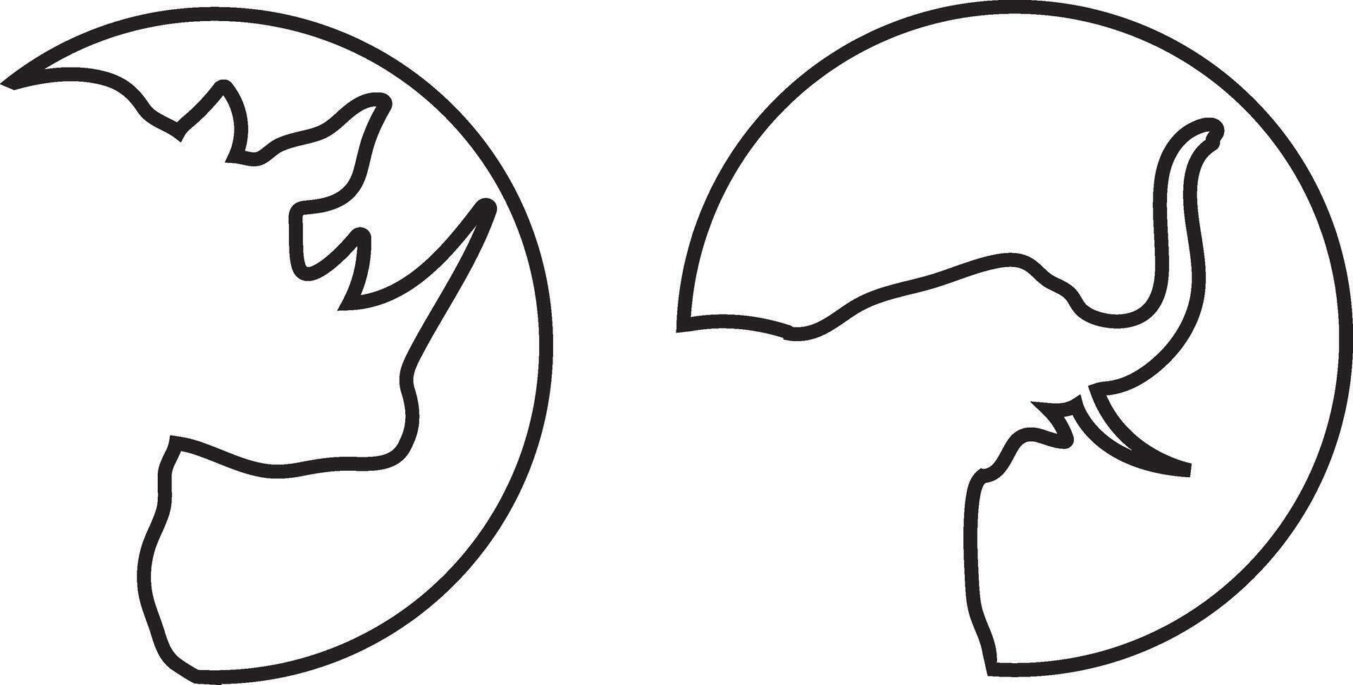 animal logo illustration design with circle style. for brand, pin, or elements vector