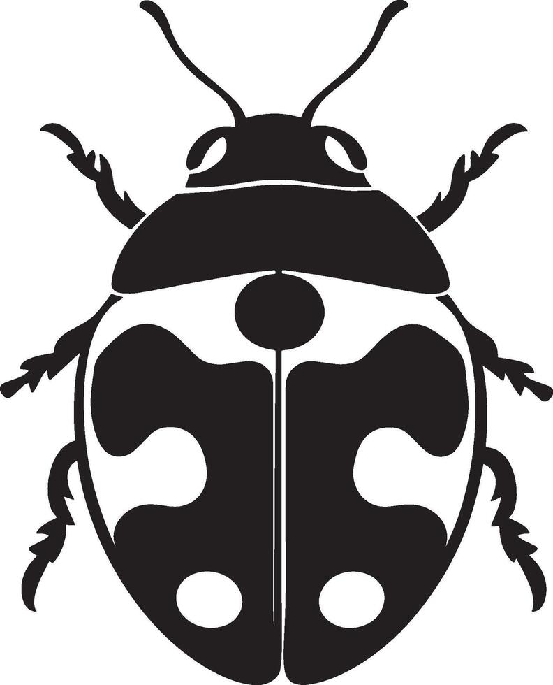 Simple black outline of a ladybug vector