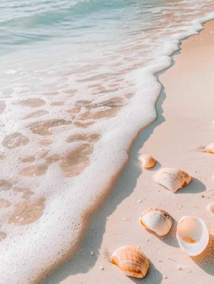 Gentle Waves on Sandy Shore photo
