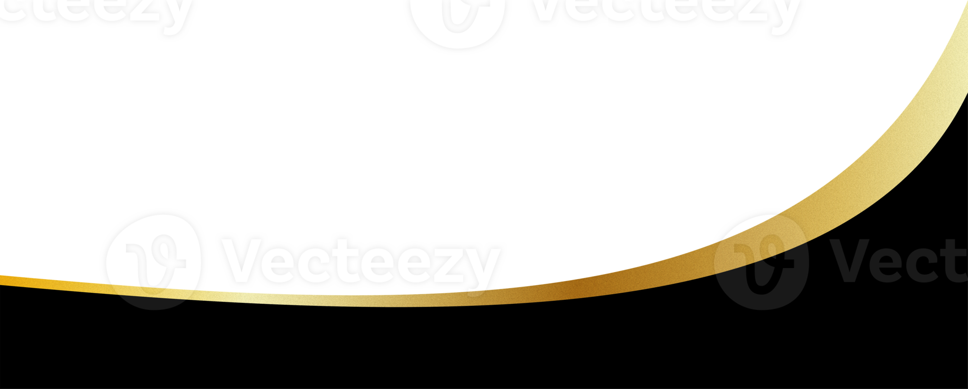 Black and Gold Curve Banner png