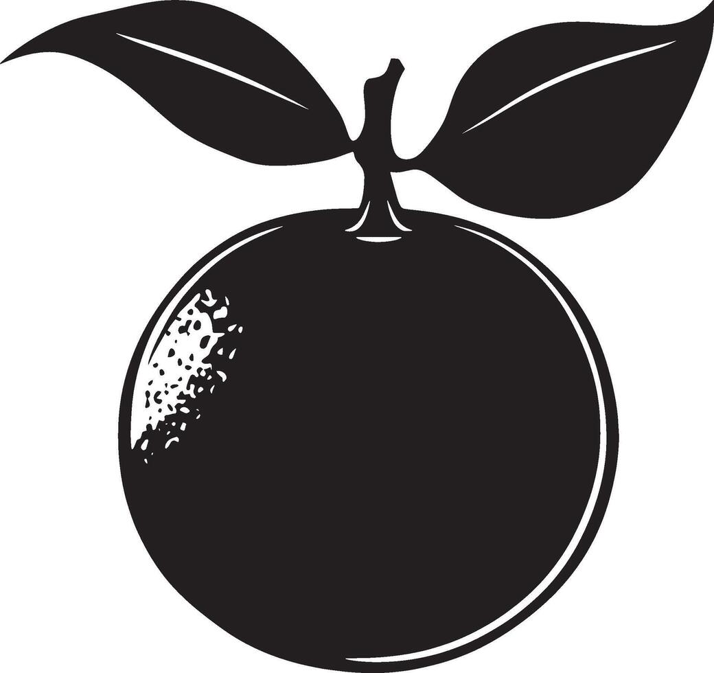 Tangerine icon black illustration vector