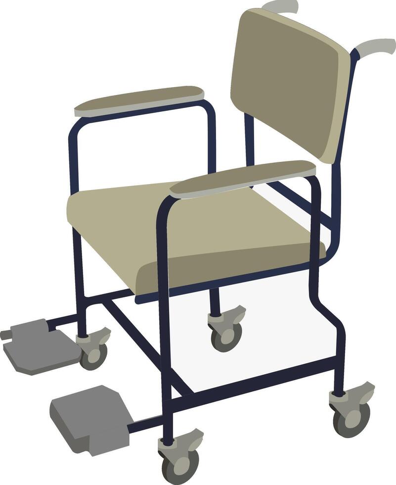 Shower chair providing secure and accessible bathing for those with limited mobility, promoting independence and hygiene vector