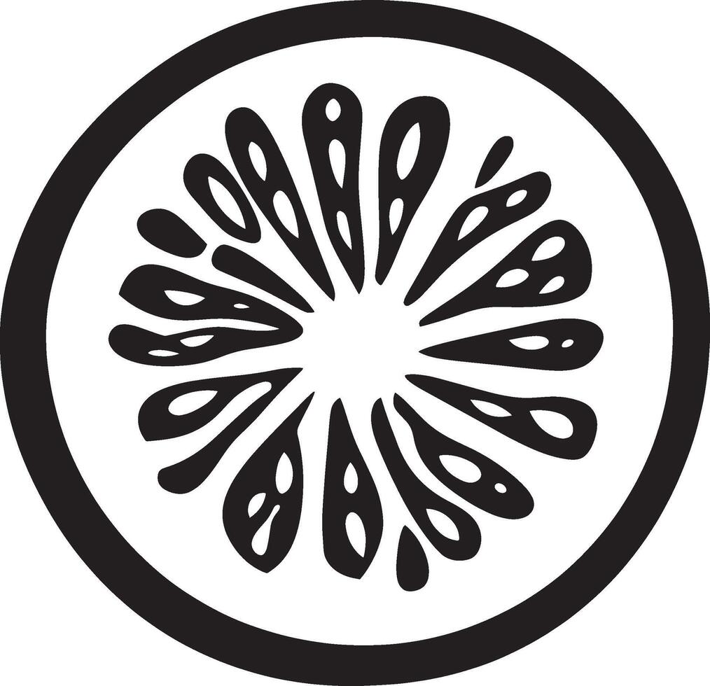 Kiwi icon black illustration vector
