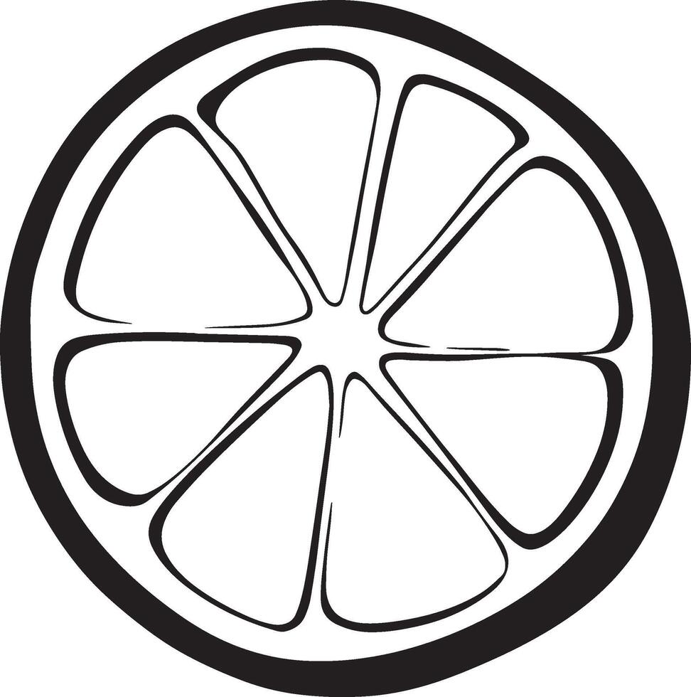 Minimalist black icon of a lime in format vector