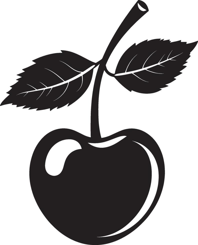 Cherry icon black illustration vector