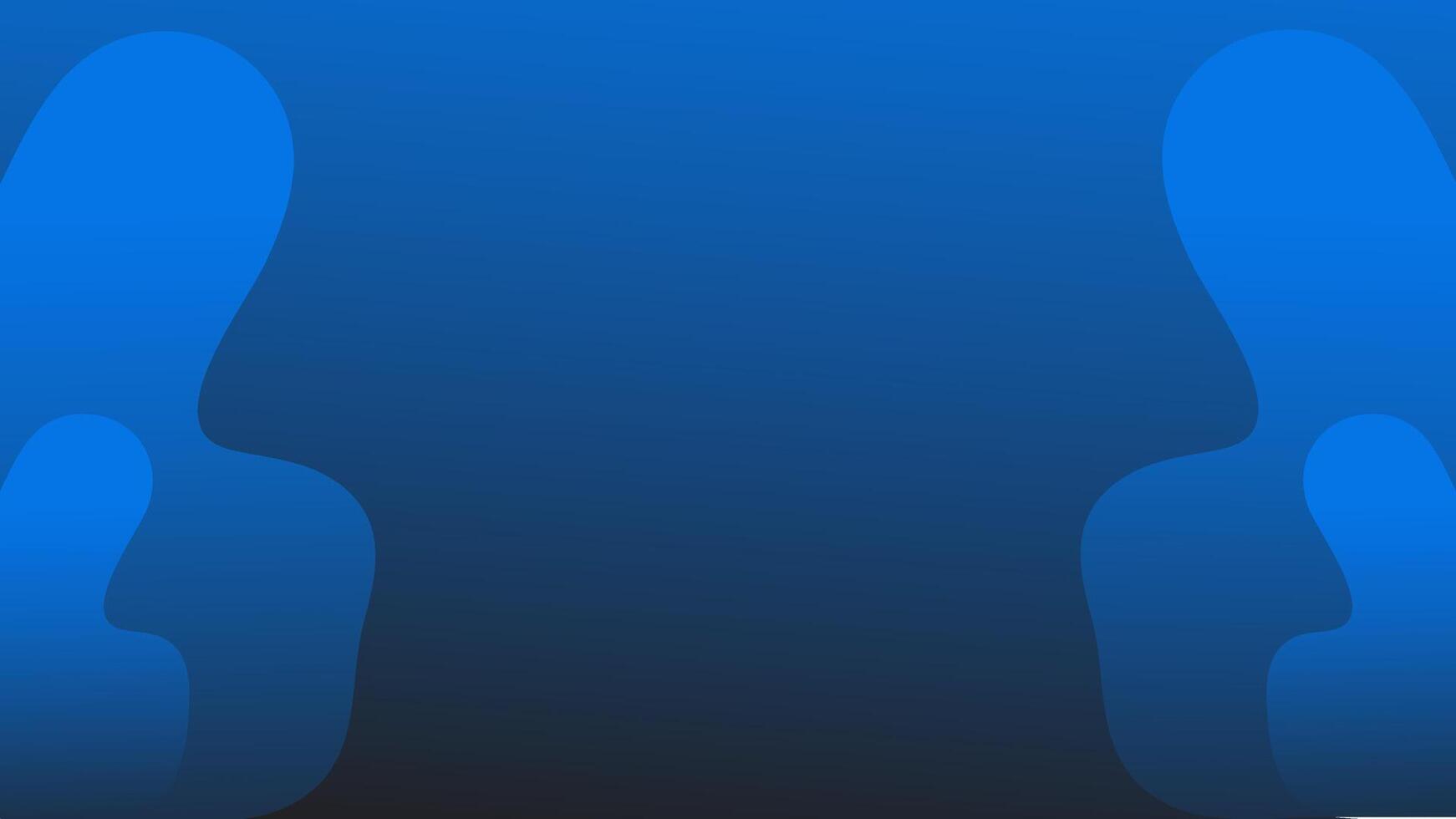 a blue background with two people in the middle vector