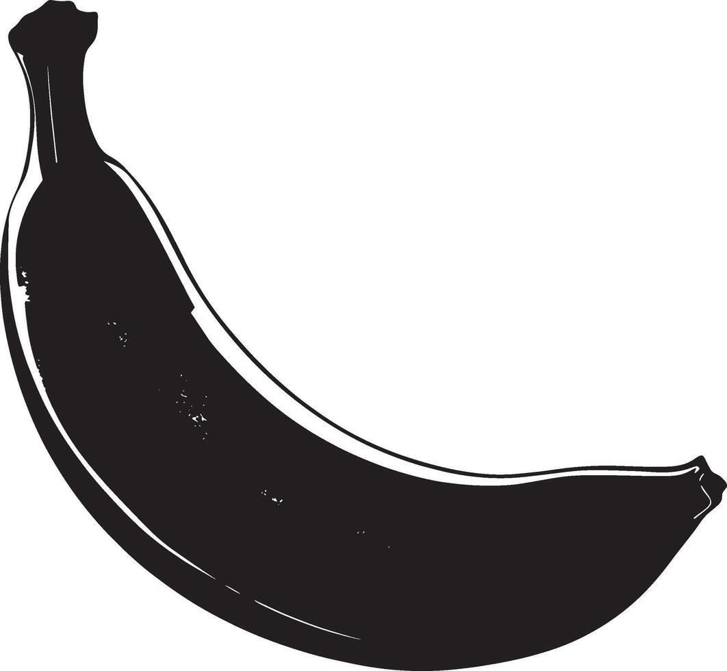 Banana simple silhouette black illustration vector