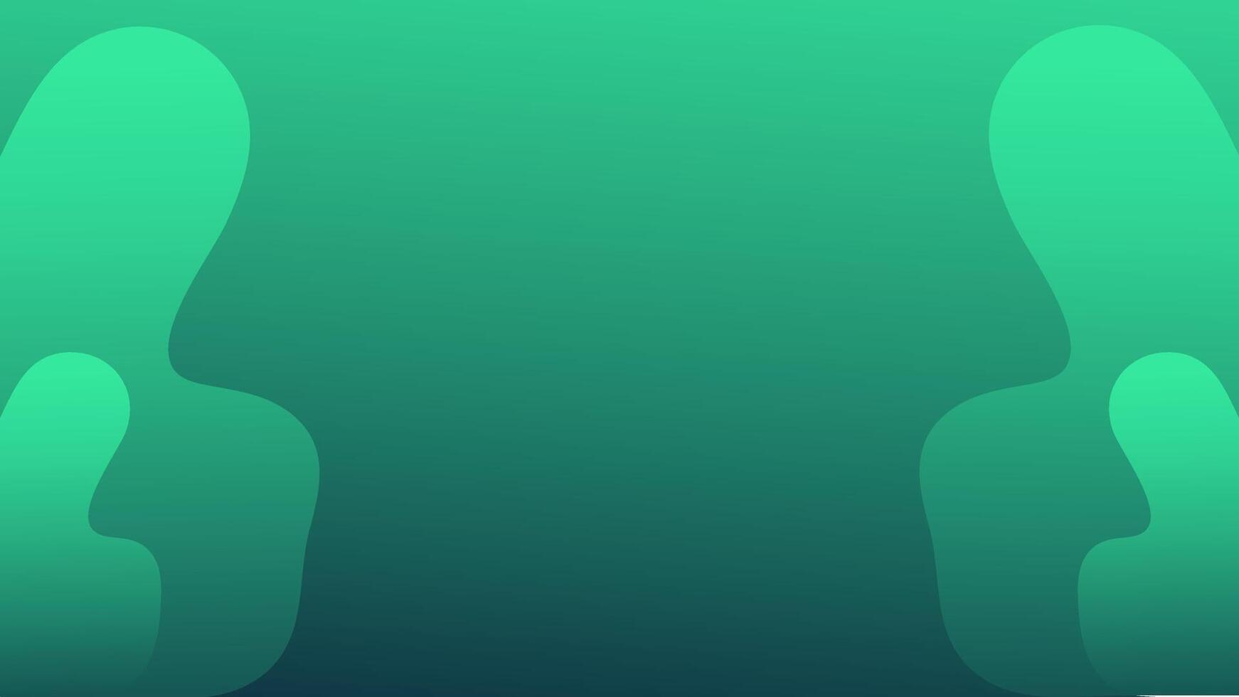 a green and blue background with two hands vector