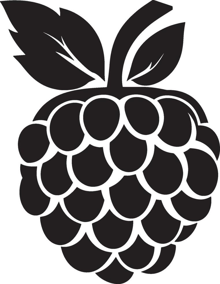 Raspberry icon black illustration vector