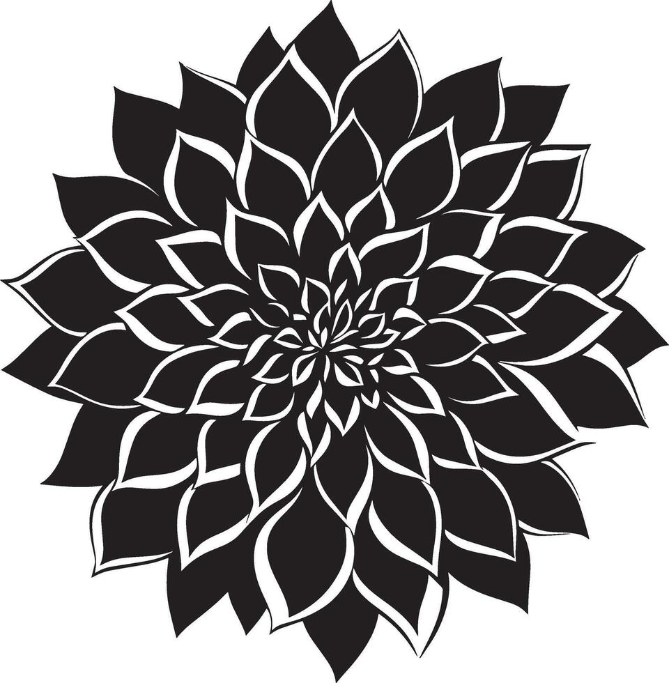 Simple magnolia flower icon in black style vector