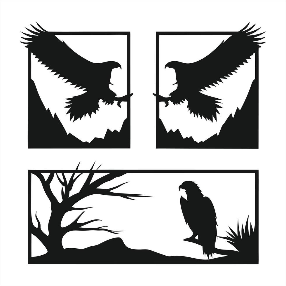 Soaring High The Life and Habits of Eagles vector