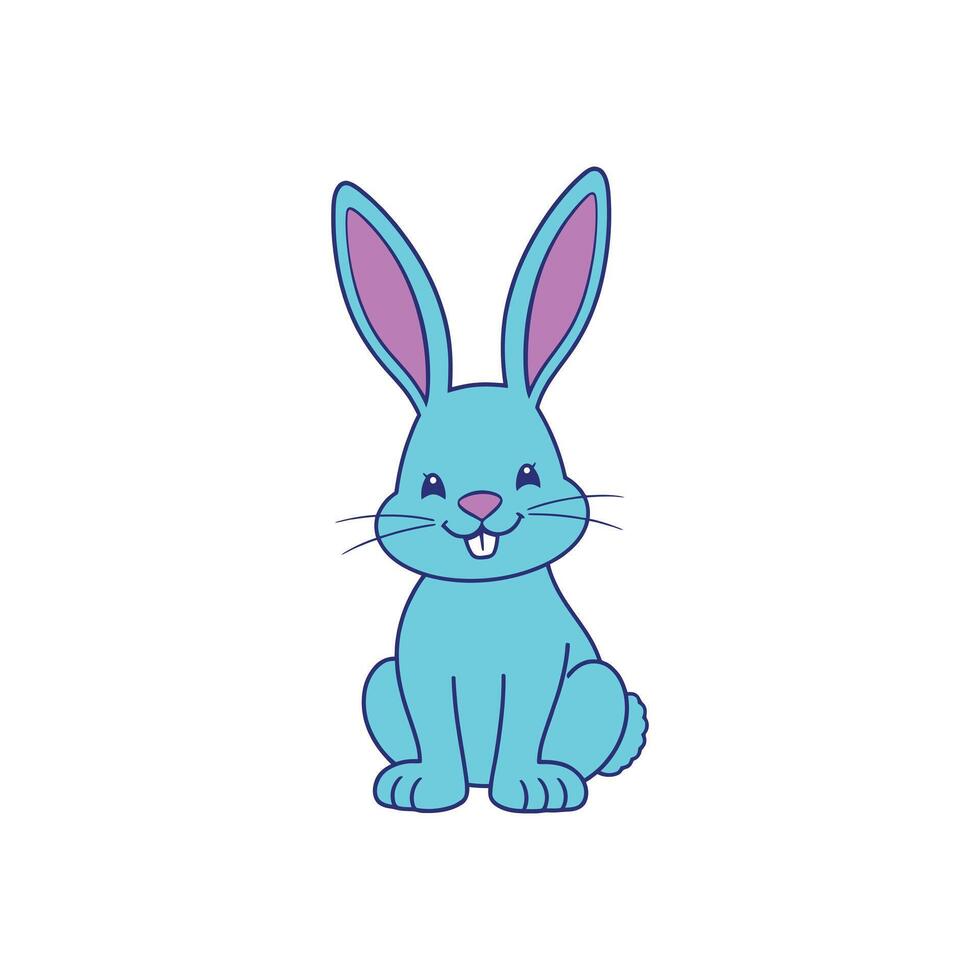 Smiling Bunny Character for Easter and Spring Designs vector