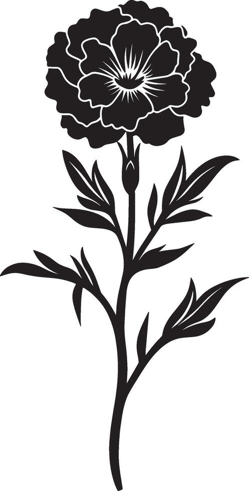 Carnation flower icon black illustration vector