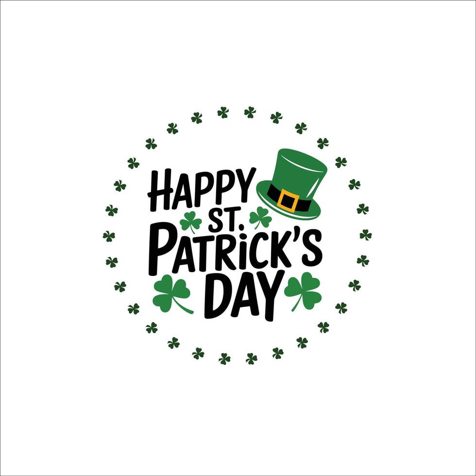 Minimalist Irish Tradition Design for St. Patricks Day vector