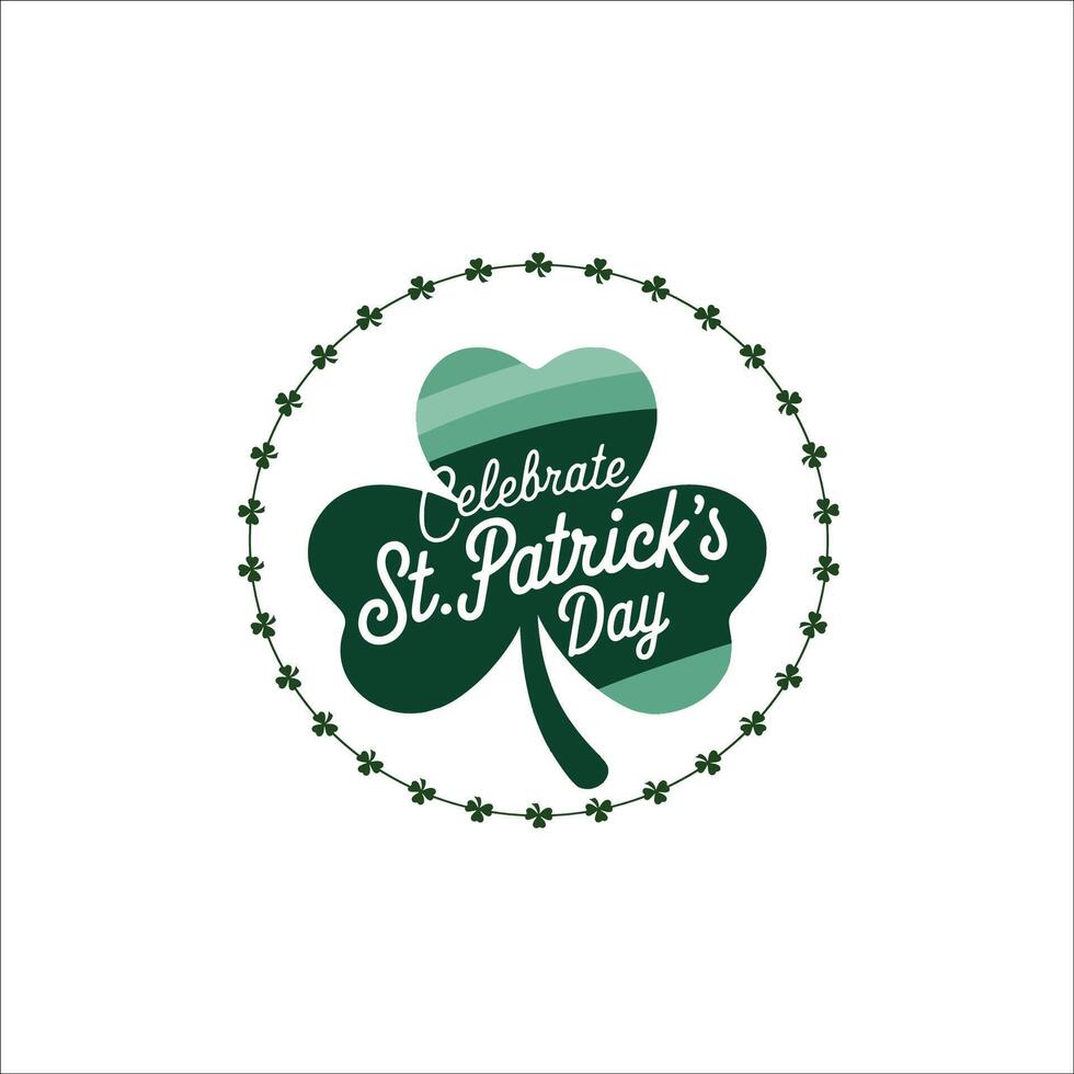 Simple St. Patricks Day Card with Stylish Green Design vector