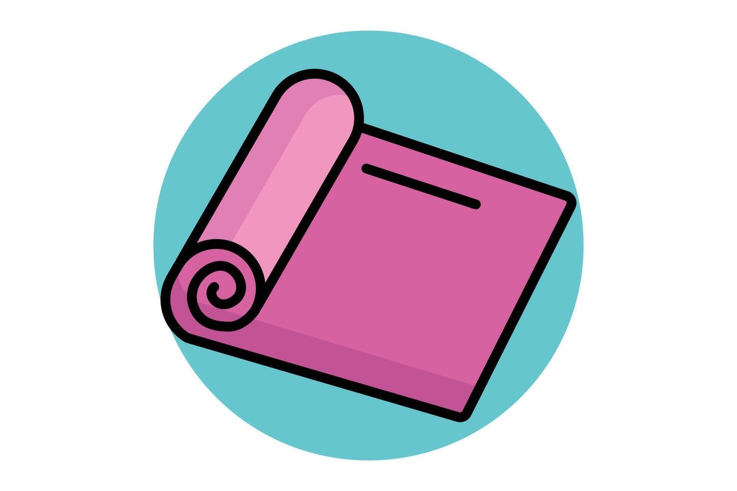 Mat icon. colored outline icon style. icon related to gym and fitness. gym elements illustration vector