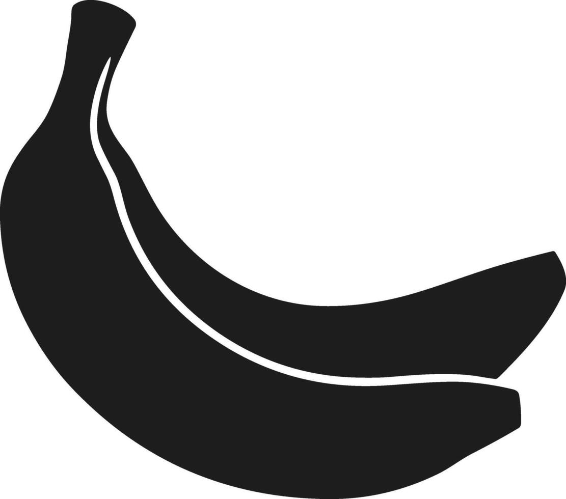 Minimalist Banana Silhouette Illustration vector