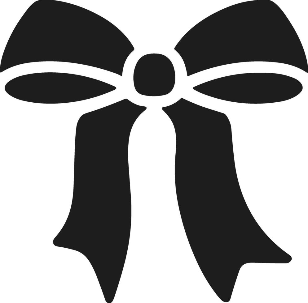 Elegant Bow Ribbon Silhouette Illustration vector