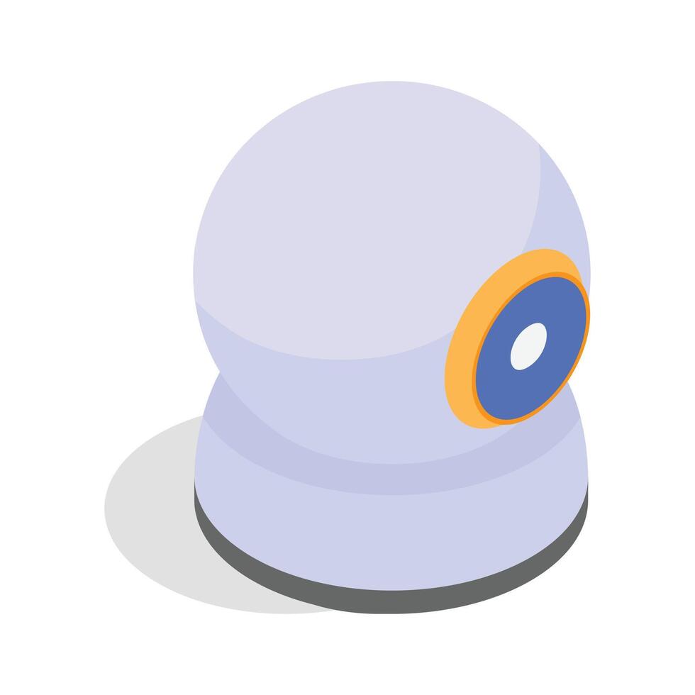 An isometric icon of a stylized security camera vector