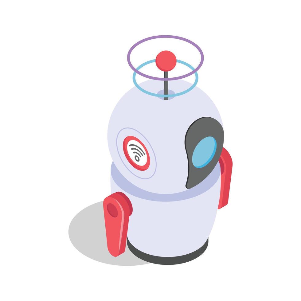 Icon of a robotic system integrated with IoT technology vector