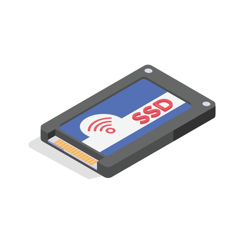 Icon of an SSD storage system vector