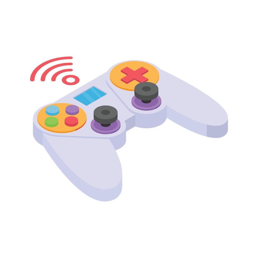 Take your hands on this amazing icon of game controller in trendy style vector