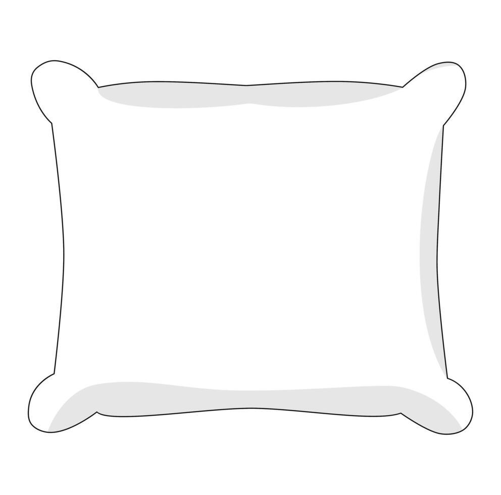 Cartoon White Comfy Pillow Vectors Illustration