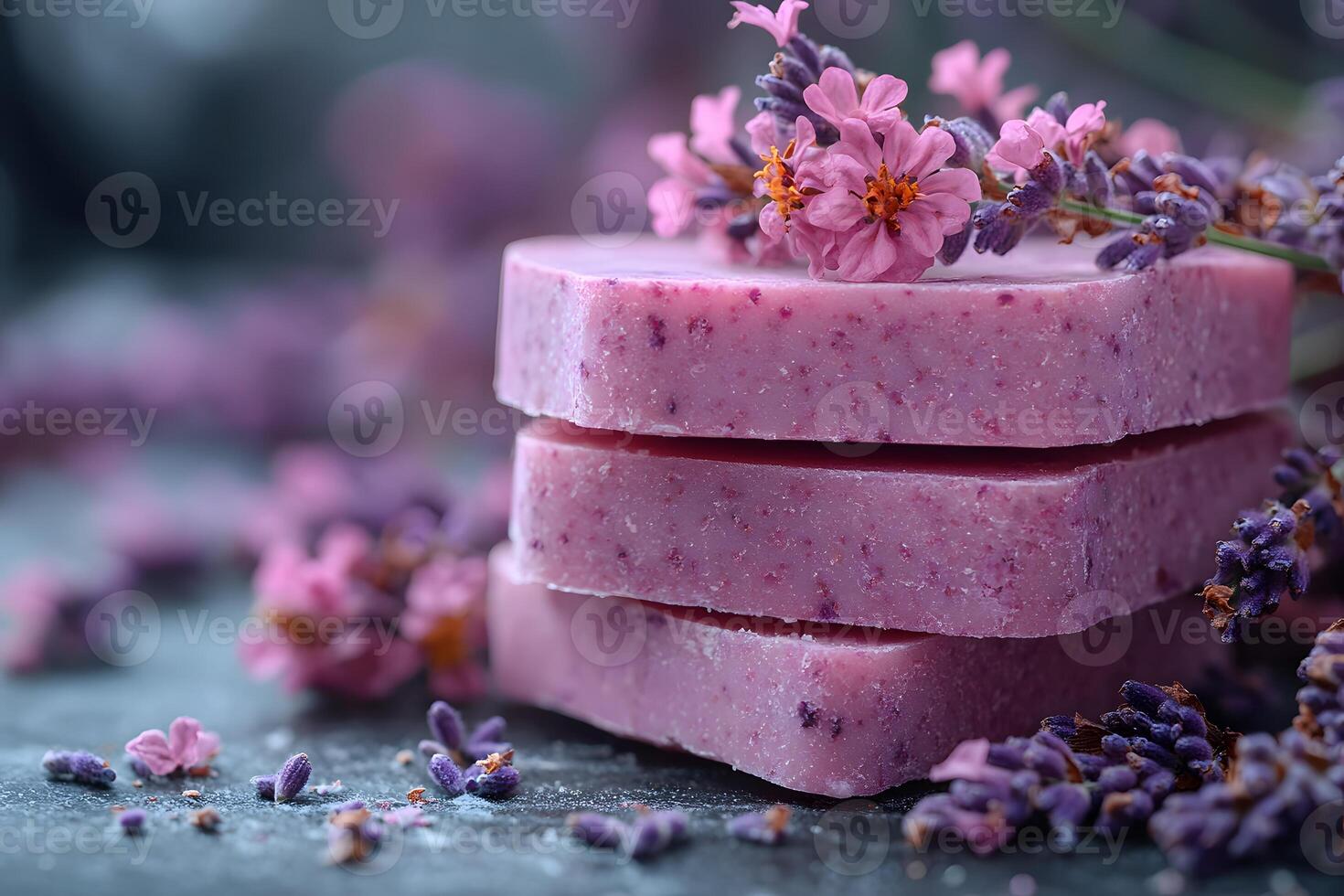 Handcrafted Floral Lavender Soap Bars for Aromatherapy and Wellness photo
