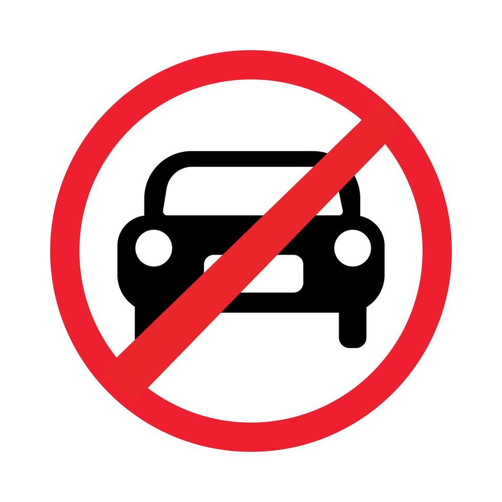 No parking, warning information sign vector
