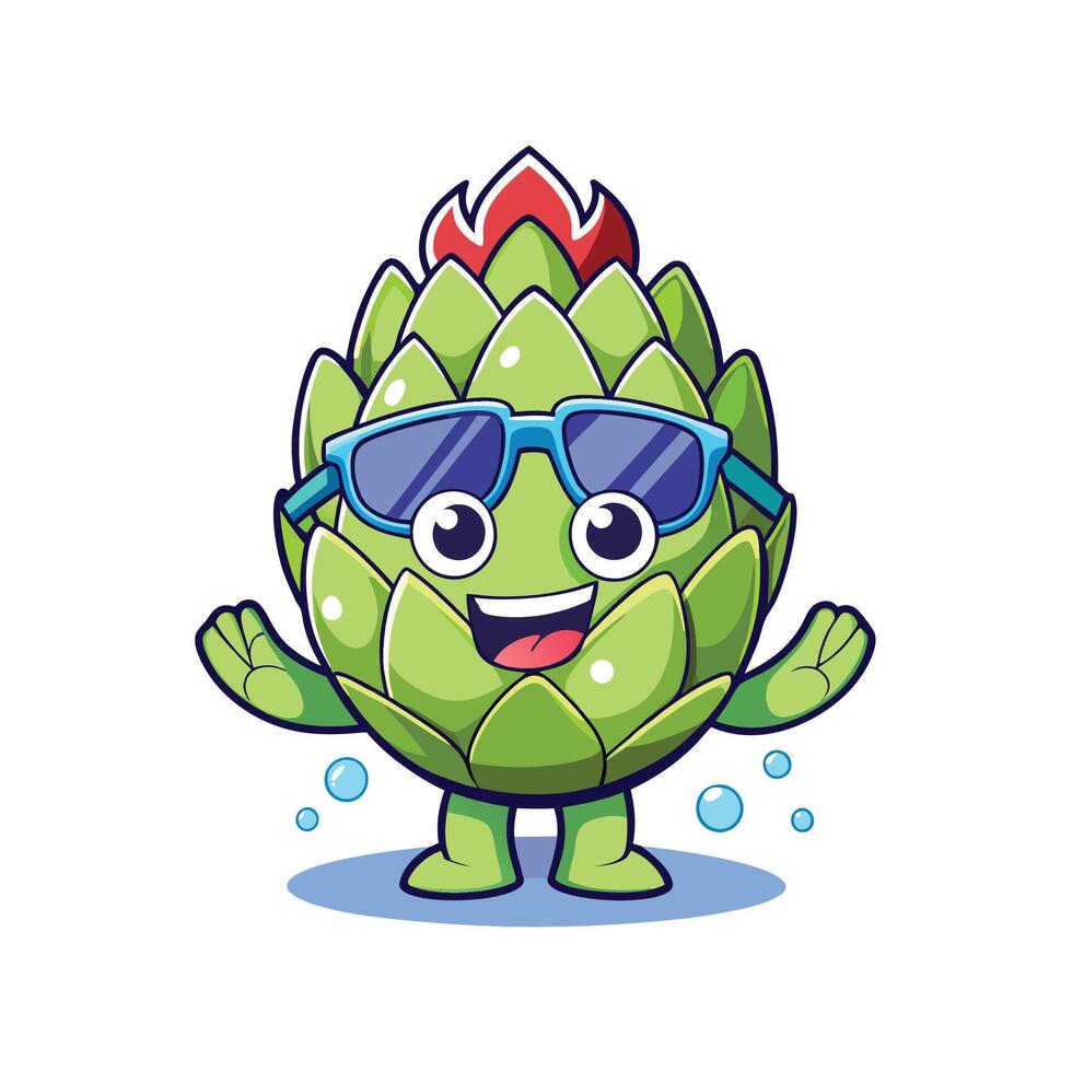 Artichoke Taking a Break After Feast vector