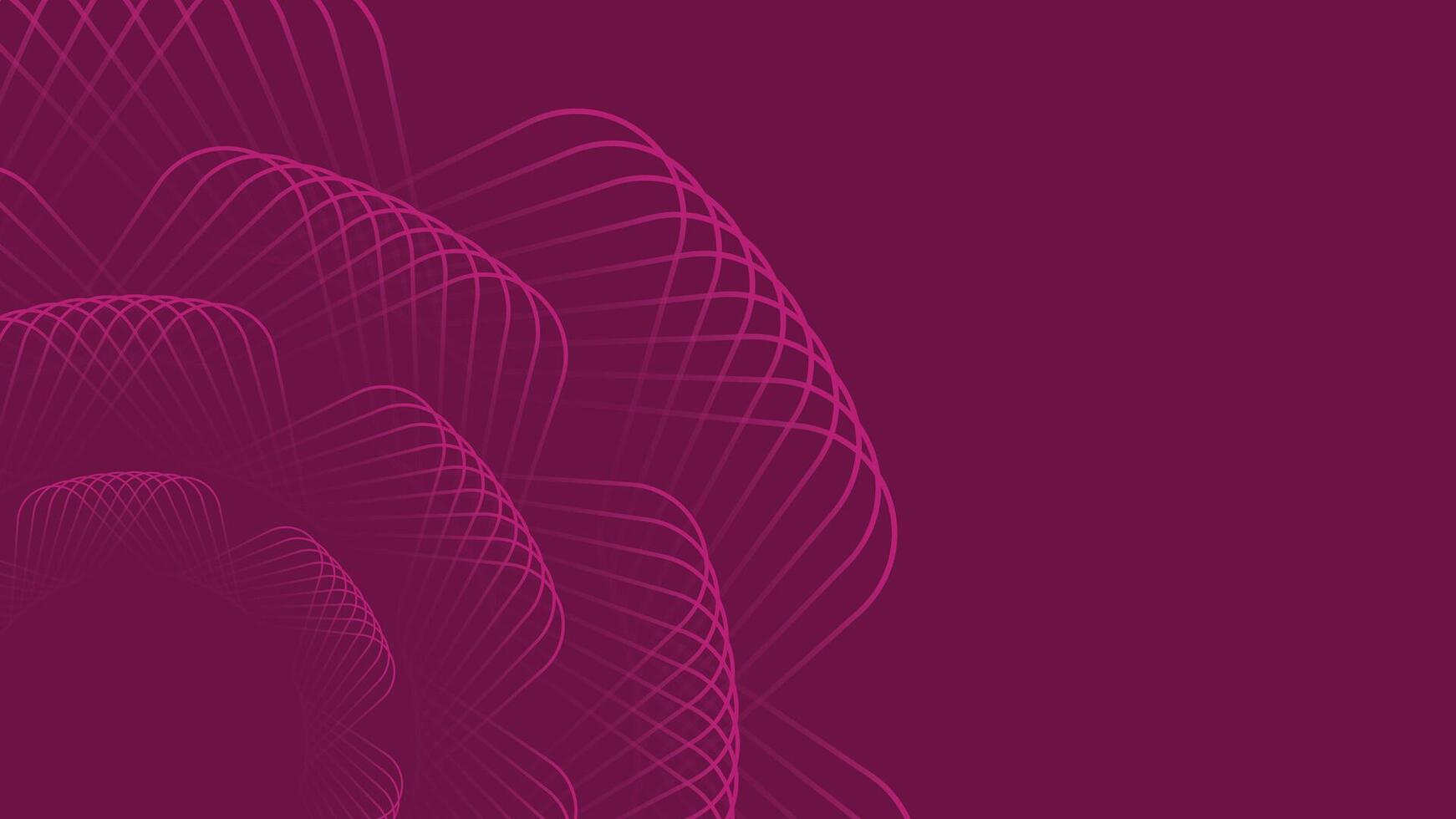 Vibrant magenta abstract background with flowing geometric lines, perfect for bold and creative digital artwork and designs vector
