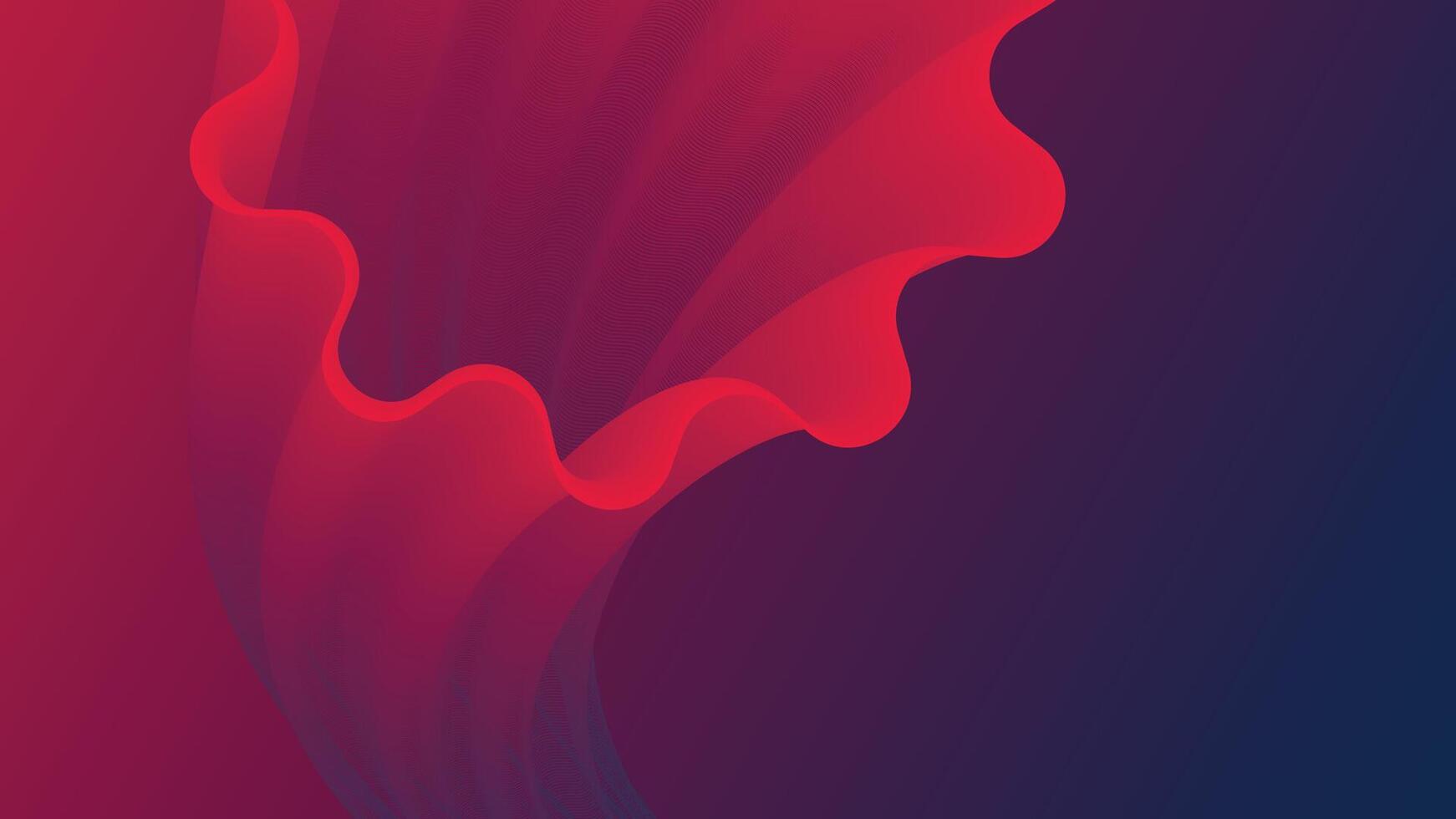Vibrant red abstract design with soft flowing curves and gradients, ideal for creating energetic and dynamic visuals in digital art vector